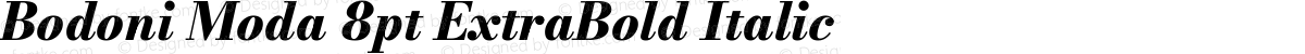 Bodoni Moda 8pt ExtraBold Italic