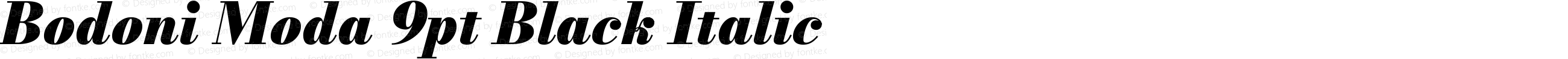 Bodoni Moda 9pt Black Italic