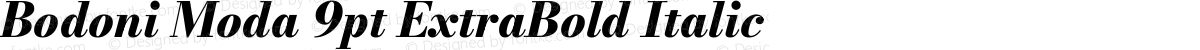 Bodoni Moda 9pt ExtraBold Italic