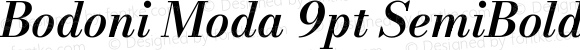 Bodoni Moda 9pt SemiBold Italic