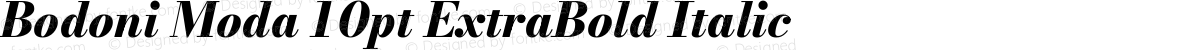 Bodoni Moda 10pt ExtraBold Italic