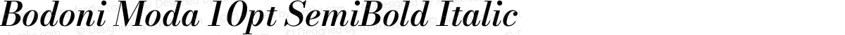 Bodoni Moda 10pt SemiBold Italic