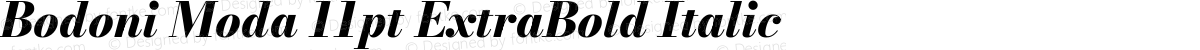 Bodoni Moda 11pt ExtraBold Italic