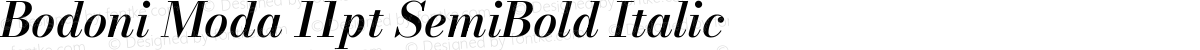 Bodoni Moda 11pt SemiBold Italic