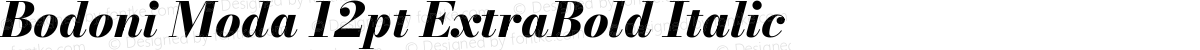 Bodoni Moda 12pt ExtraBold Italic