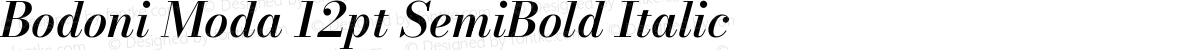 Bodoni Moda 12pt SemiBold Italic