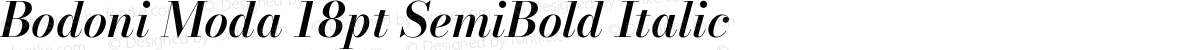 Bodoni Moda 18pt SemiBold Italic