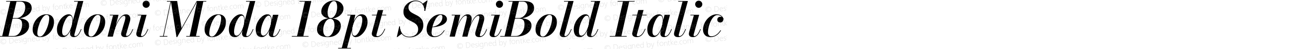 Bodoni Moda 18pt SemiBold Italic