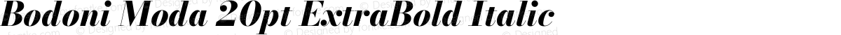 Bodoni Moda 20pt ExtraBold Italic