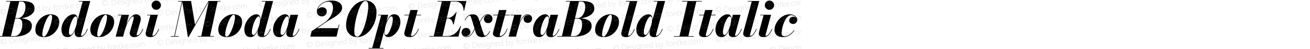 Bodoni Moda 20pt ExtraBold Italic