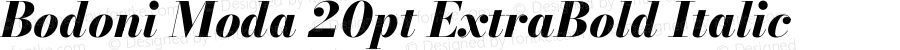 Bodoni Moda 20pt ExtraBold Italic