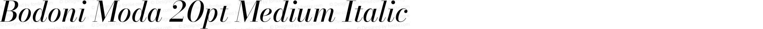 Bodoni Moda 20pt Medium Italic