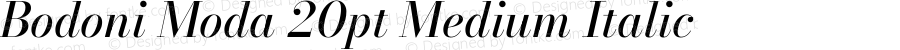 Bodoni Moda 20pt Medium Italic