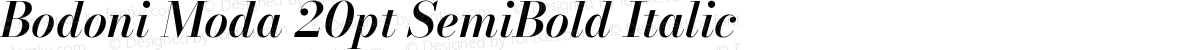 Bodoni Moda 20pt SemiBold Italic