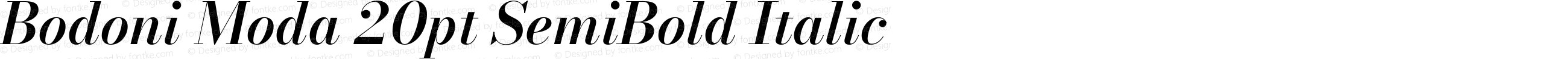 Bodoni Moda 20pt SemiBold Italic