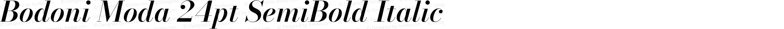 Bodoni Moda 24pt SemiBold Italic