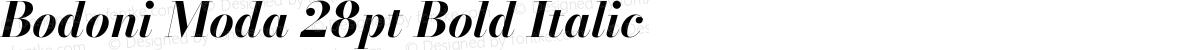 Bodoni Moda 28pt Bold Italic