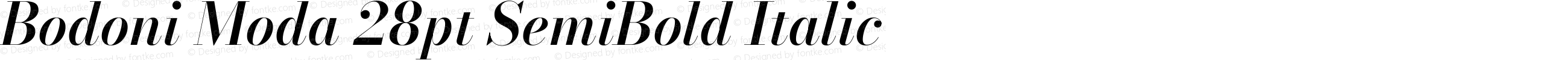 Bodoni Moda 28pt SemiBold Italic