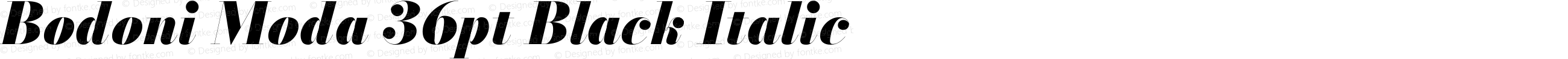 Bodoni Moda 36pt Black Italic