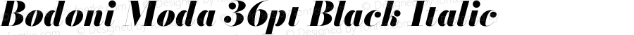 Bodoni Moda 36pt Black Italic