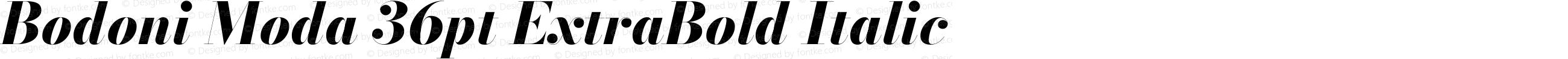 Bodoni Moda 36pt ExtraBold Italic