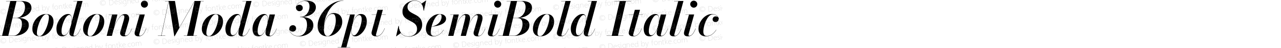 Bodoni Moda 36pt SemiBold Italic