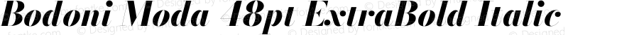 Bodoni Moda 48pt ExtraBold Italic