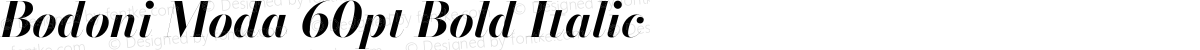 Bodoni Moda 60pt Bold Italic