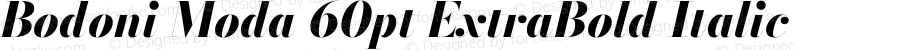 Bodoni Moda 60pt ExtraBold Italic