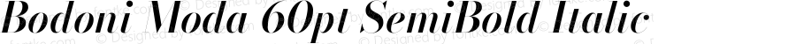 Bodoni Moda 60pt SemiBold Italic