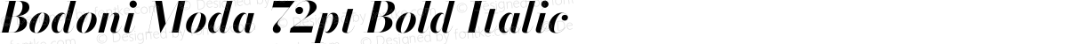 Bodoni Moda 72pt Bold Italic