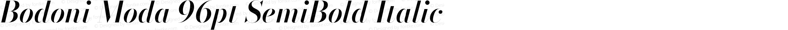 Bodoni Moda 96pt SemiBold Italic