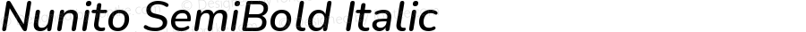 Nunito SemiBold Italic
