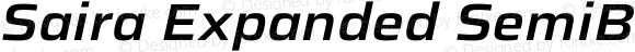 Saira Expanded SemiBold Italic