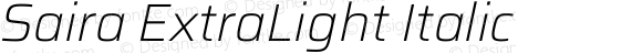 Saira ExtraLight Italic