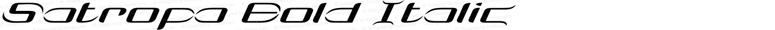 Satropa Bold Italic