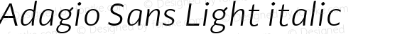 Adagio Sans Light italic