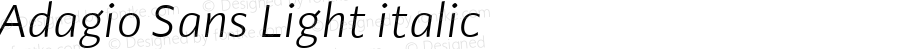 Adagio Sans Light italic