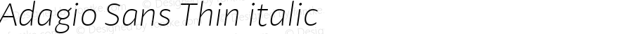 Adagio Sans Thin italic