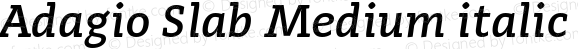 Adagio Slab Medium italic