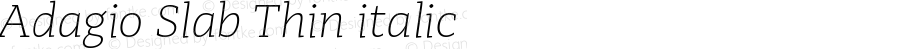 Adagio Slab Thin italic