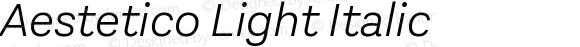 Aestetico Light Italic