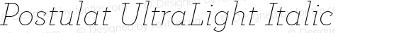 Postulat UltraLight Italic