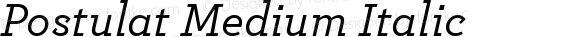 Postulat Medium Italic