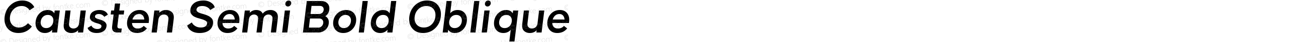 Causten Semi Bold Oblique