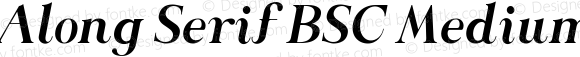 Along Serif BSC Medium Italic