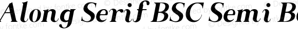 Along Serif BSC Semi Bold Italic
