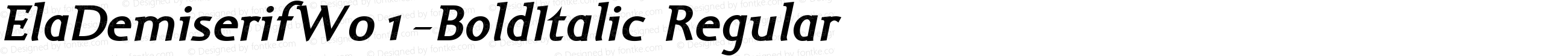 Ela Demiserif W01 Bold Italic