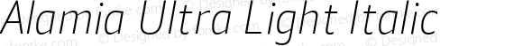 Alamia Ultra Light Italic