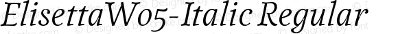 ElisettaW05-Italic Regular